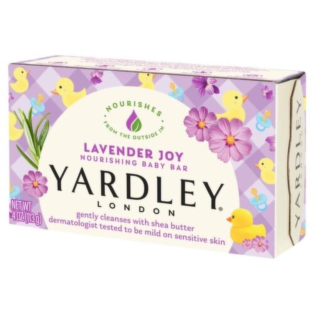 NIB! Yardley London Lavender Joy Nourishing Baby Bath Bar 4.0 Oz